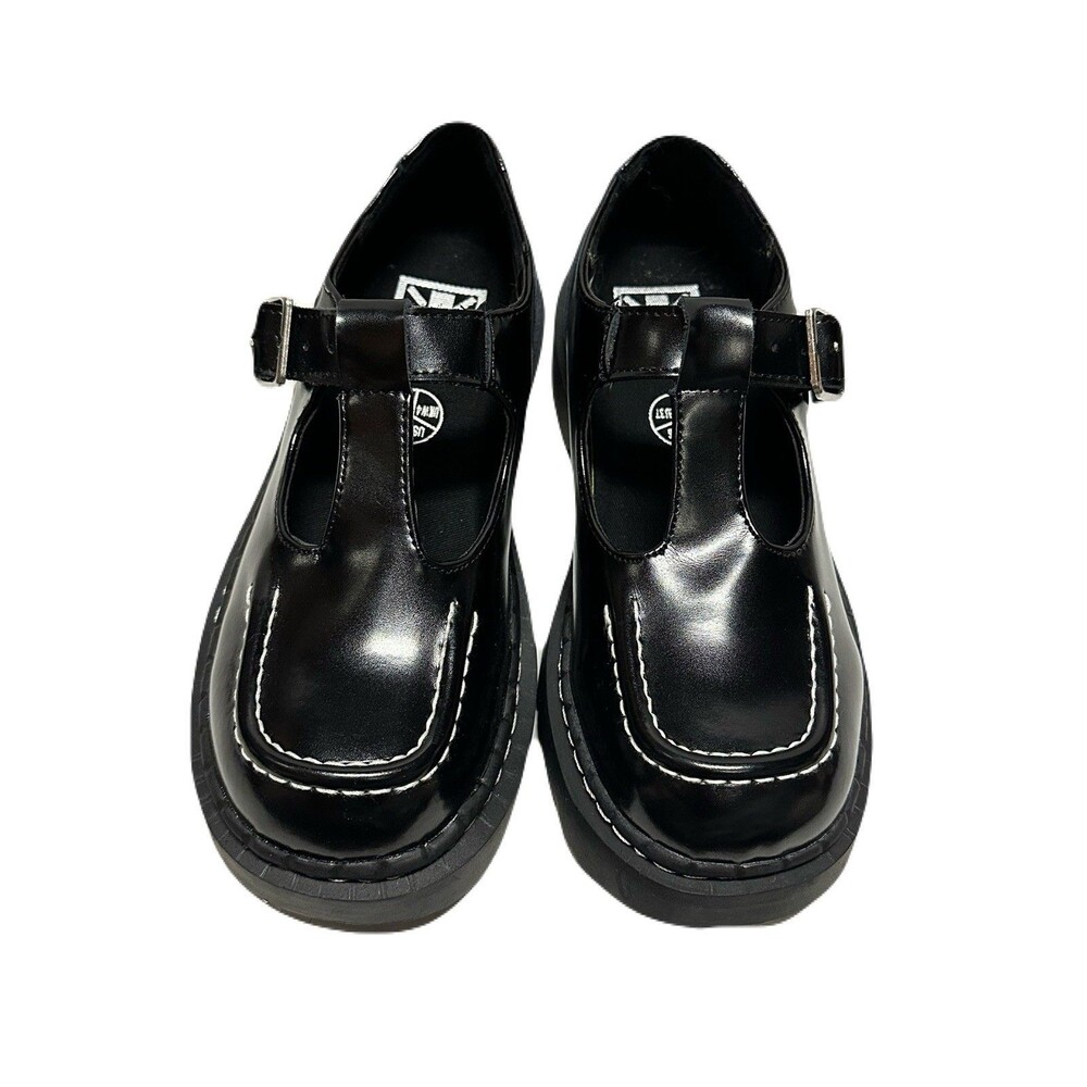 NEW TUK Brand Womens Size 6 EU 37 Black Patent Leather T-Bar Mary Janes Shoes - Picture 4 of 9